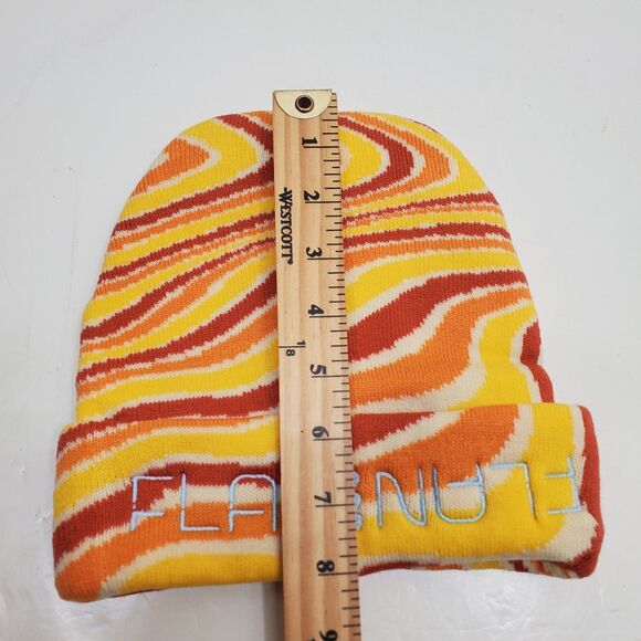 Flan Labs Stripes Beanie Hat Embroidered One Size Fits ALL 100% Cotton Knit NWT - Picture 5 of 7